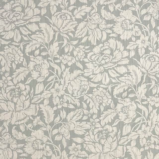 Elysia Sage Green - Green Floral Upholstery Fabric