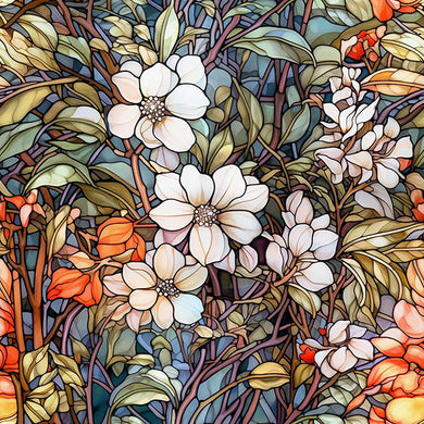 Enchanted Forest Linen Curtain Fabric - Multi