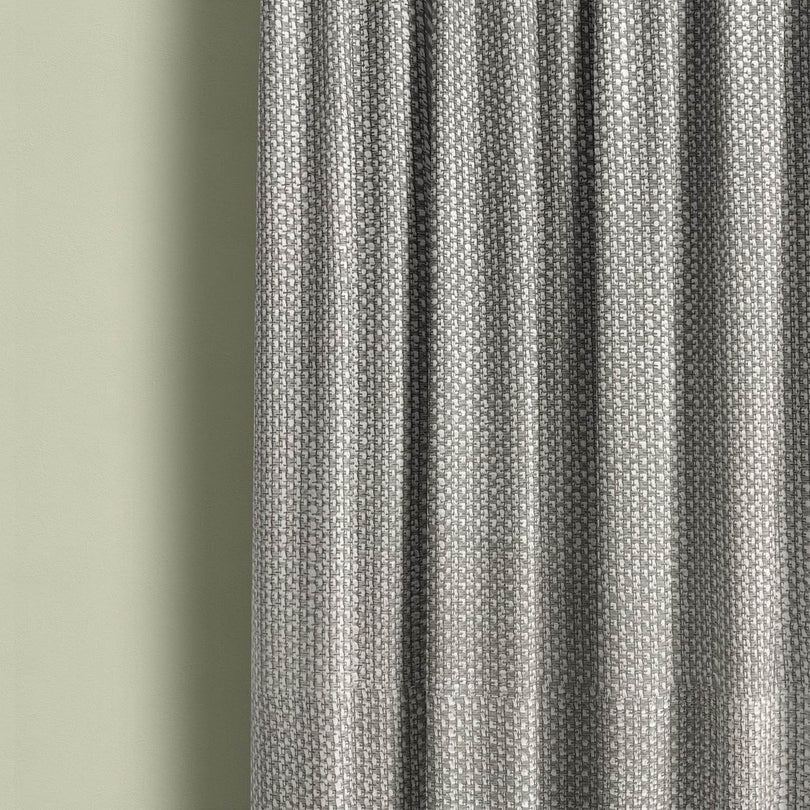 Eton Fabric with modern geometric design in shades of gray
