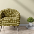 Fans golden velvet upholstery fabric art deco fan chair