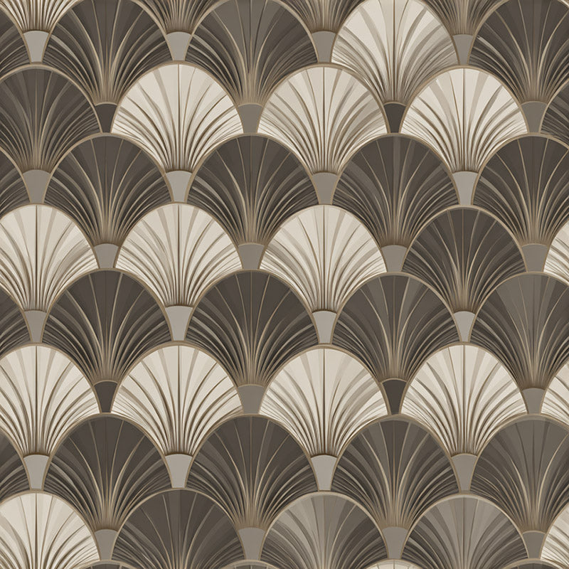 Stone geometric velvet upholstery fabric fan pattern detail