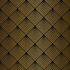 Black and gold art deco velvet upholstery fabric with bold geometric motif
