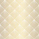 Gold geometric velvet upholstery fabric with repeating art deco diamond pattern