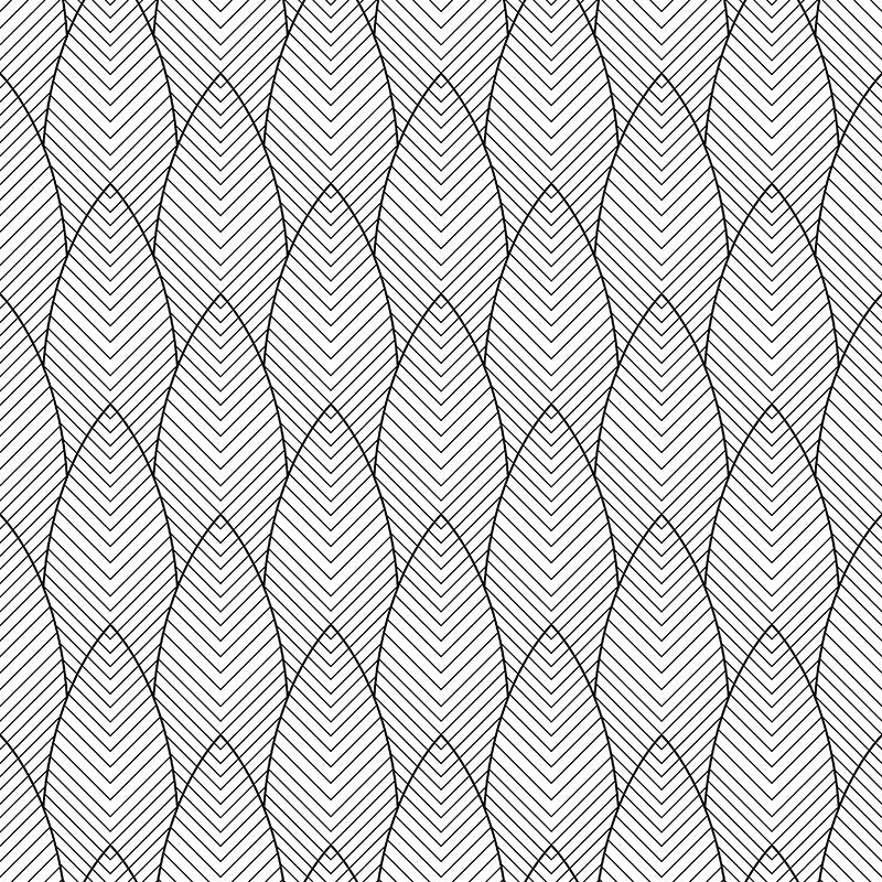 Feathered Velvet noir black velvet fabric flat image with fine feathered linework