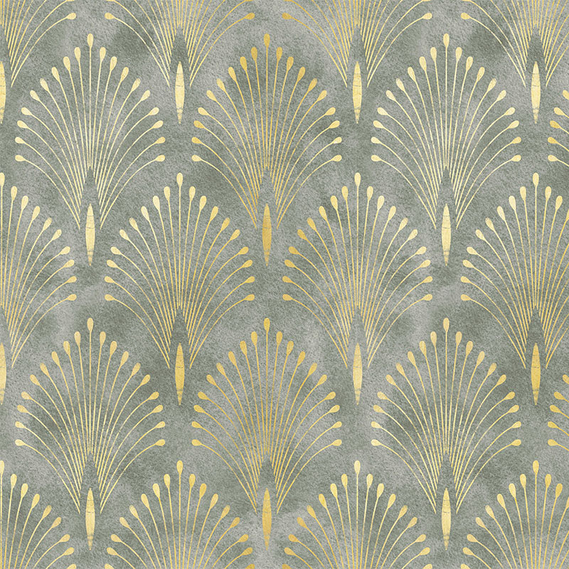 Feathercrest Fossil neutral velvet fabric flat image with elegant scalloped feather design