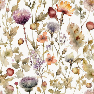 Fleur Linen Curtain Fabric - Amethyst
