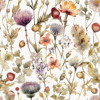 Fleur Linen Curtain Fabric Sample - Amethyst