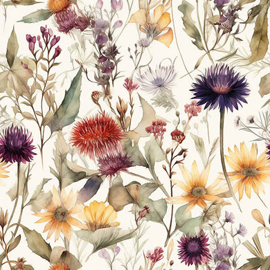 Fleur Linen Curtain Fabric - Berry