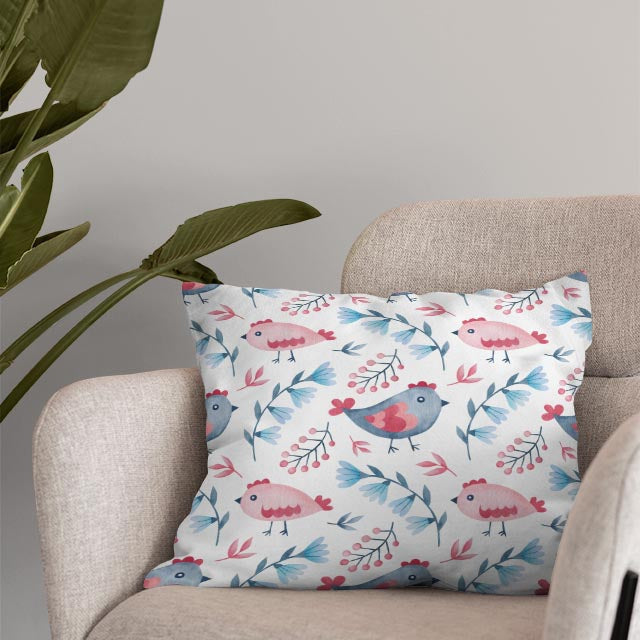 High-quality Folk Chick Cotton Curtain Fabric in a lovely shade of Pink