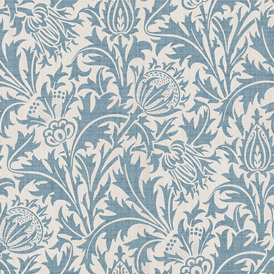 Fouet Linen Curtain Fabric - Wedgewood Blue