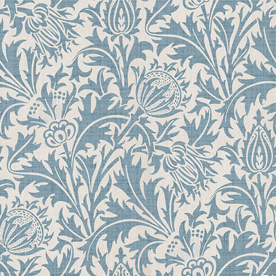 Fouet Linen Curtain Fabric in Wedgewood Blue, perfect for airy and elegant window treatments