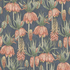 Fritillaria Noir velvet upholstery fabric – floral velvet fabric close-up