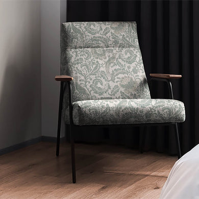 Garden Of Elegance Green - Bird Floral Upholstery Fabric For Chairs