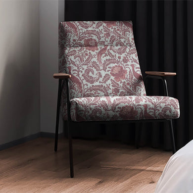 Garden Of Elegance Red - Bird Floral Upholstery Fabric For Chairs