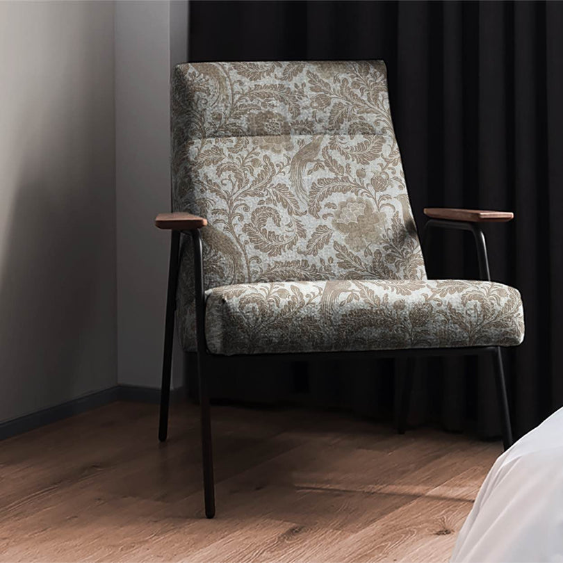 Garden Of Elegance Straw - Bird Floral Upholstery Fabric For Chairs