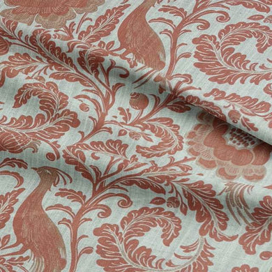 Garden Of Elegance Tangerine - Bird Floral Furnishing Fabric