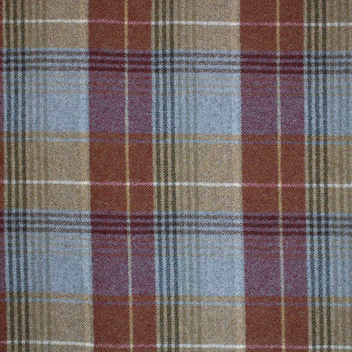 Glencross Wool Plaid Upholstery Fabric - Rosewood