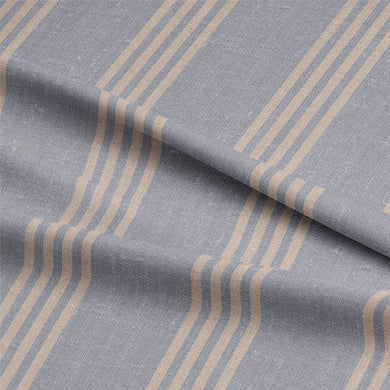 Beautiful blue Hampton Stripe Cotton Curtain Fabric, perfect for adding a touch of elegance to your home decor
