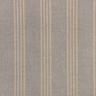 Hampton Blue striped upholstery fabric flat image, cotton-linen stripe fabric by the metre for headboards, chairs, curtains and blinds