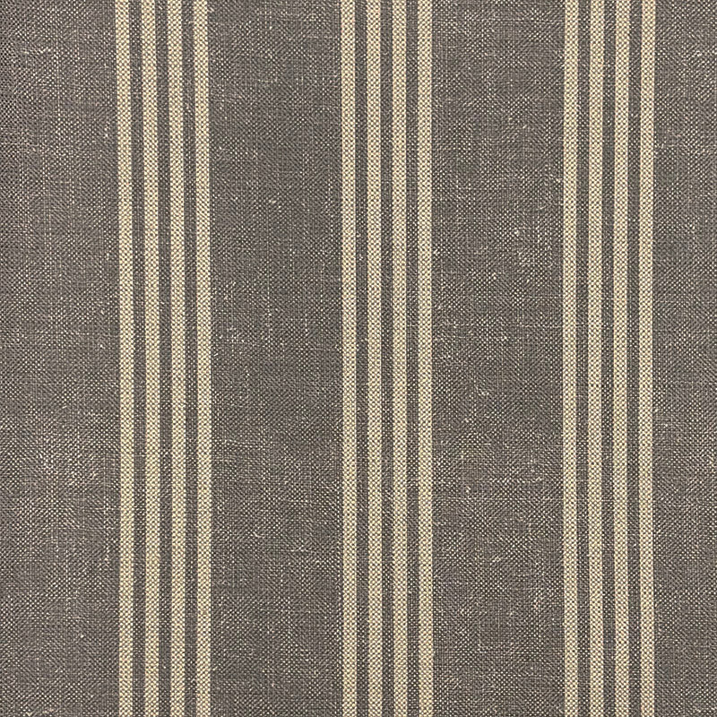 Hampton Slate striped upholstery fabric flat image, blue-grey cotton-linen stripe fabric for upholstery, curtains and Roman blinds
