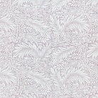 Cashmere Rose velvet fabric with white floral and leaf motif – flat fabric swatch