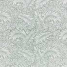 Laurel Green velvet upholstery fabric with white botanical print – flat texture image