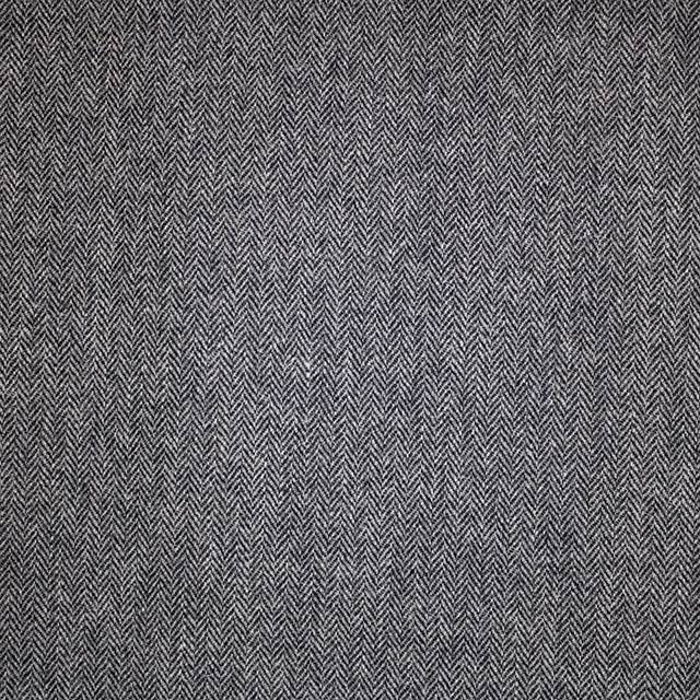 Harris Tweed 100% Wool Upholstery Fabric - Black Grey