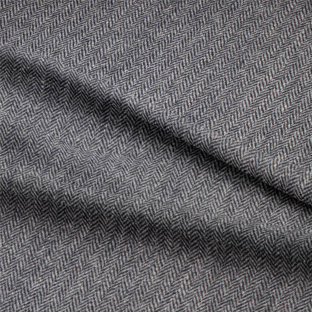Harris Tweed 100% Wool Upholstery Fabric - Black Grey