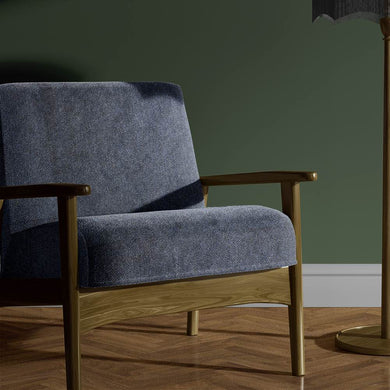 Harris Tweed 100% Wool Upholstery Fabric - Navy