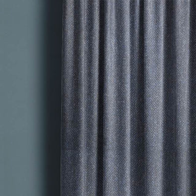 Harris Tweed 100% Wool Upholstery Fabric - Navy