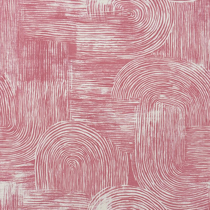     blush pink curtain fabric with abstract hand drawn lines forming textured flowing shapes
