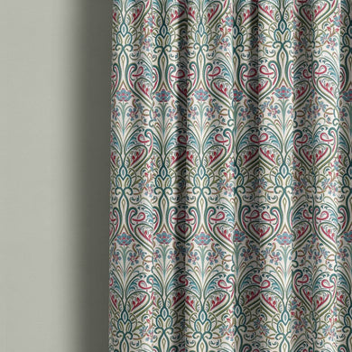 Hathaway Prussian - Printed Curtain Fabric For Sale