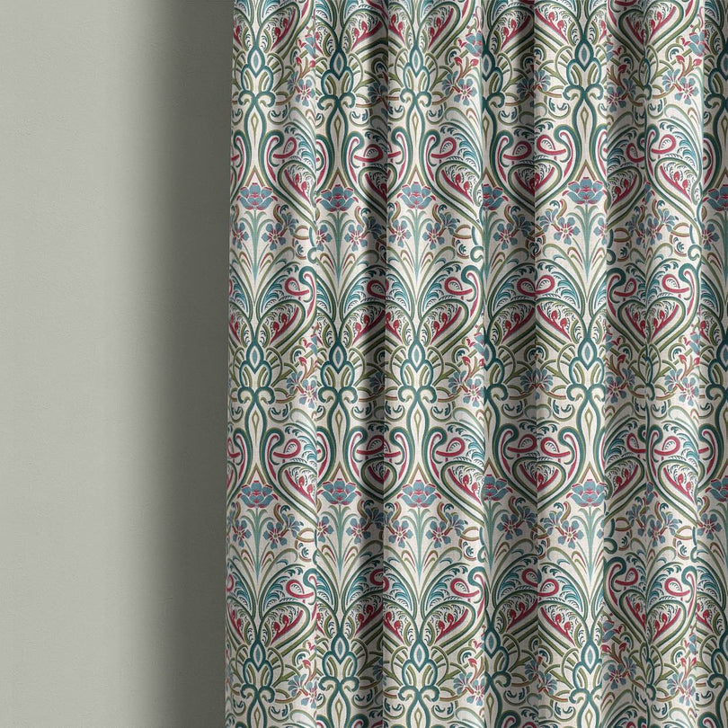 Hathaway Prussian - Printed Curtain Fabric For Sale
