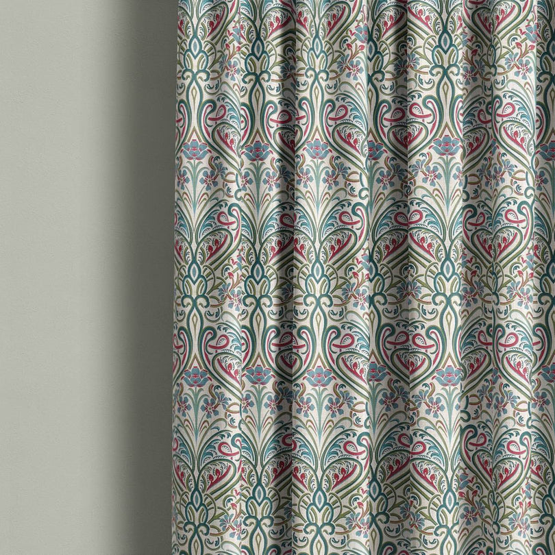 Hathaway Prussian - Printed Curtain Fabric For Sale