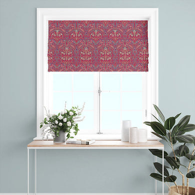 Hathaway Linen Curtain Fabric - Red