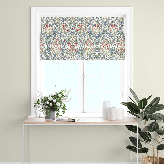 Hathaway Linen Curtain Fabric - Wedgewood