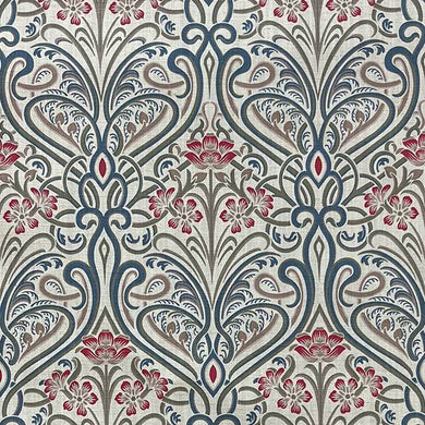 Hathaway Wedgewood - Printed Curtain Fabric For Sale