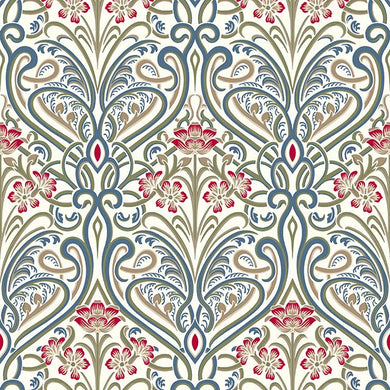 Hathaway Linen Curtain Fabric - Wedgewood