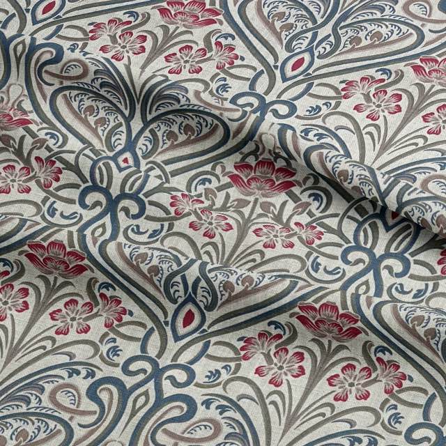 Hathaway Wedgewood - Printed Curtain Fabric For Sale UK