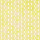 Yellow honeycomb geometric curtain fabric with a bright small-scale repeat