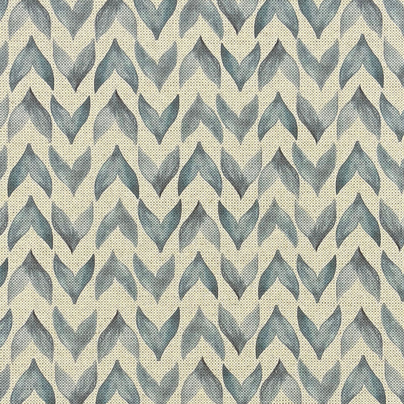 Kenitra Aegean blue geometric upholstery fabric flat image, Mediterranean patterned fabric by the metre for chairs and curtains