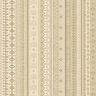 Khenifra Natural kilim velvet upholstery fabric flat image with neutral vertical Aztec stripe pattern