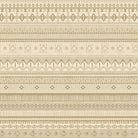 Khenifra Natural railroaded velvet fabric flat image with horizontal kilim stripe pattern