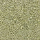 Laguna Lime cotton curtain fabric – flat swatch showing green-yellow linework