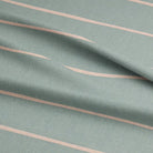Detailed texture of Loire duck egg striped upholstery fabric, highlighting its smooth finish and refined pattern.