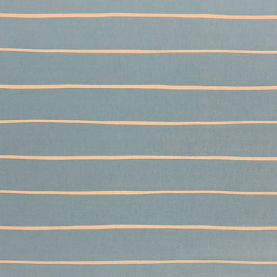 Sky striped upholstery fabric featuring a delicate blue tone, perfect for classic and contemporary furniture designs.