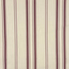 Lowick Stripe burgundy linen curtain fabric flat image with narrow printed stripe