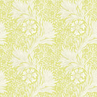 Ochre William Morris Marigold velvet upholstery fabric with a golden botanical repeat