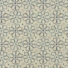 Martil Aegean blue geometric upholstery fabric flat image, Mediterranean patterned fabric by the metre for chairs and curtains
