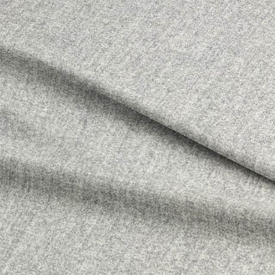 High-quality dove gray Melton wool fabric for classic outerwear